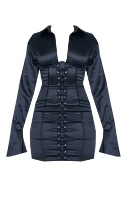 Robe Chemise Satinée Lacée Noire à Armatures Et Oeillets 11 Robe Chemise Satinée Lacée Noire à Armatures Et Oeillets -Zeze Vetements Magasin 6c9a3fb18ce0ffadd411ffe93cd6957d90758aae cnd0481 5