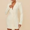 Robe Blazer Tissée Crème à Boutons -Zeze Vetements Magasin 6cc0df88602f18dc07055fc88976d42797bf971f cnc2991 1