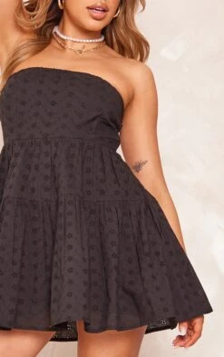 Robe Bustier Droite Noire Brodée à Superpositions -Zeze Vetements Magasin 6ccc388682956ce31570df9e87c775e9bee272c9 cnd8916 4