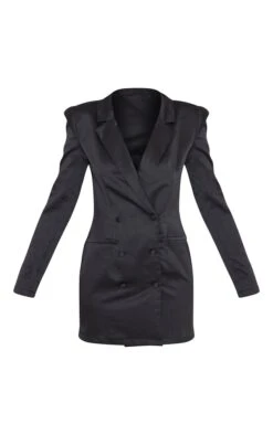 Robe Blazer Ajustée Satinée Noire à Double Boutonnière -Zeze Vetements Magasin 6ce1e2a1f21b21856de9e916733e896697f26a72 cnb9187 5