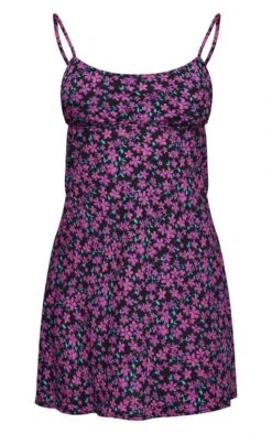 Robe Droite Violette Imprimé Petites Fleurs à Armatures Et Dos Drapé -Zeze Vetements Magasin 6da58d2e9ebbba5fff71b20fa19cd6d230d46784 cnd4302 5