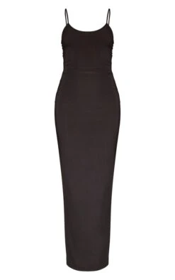 Robe Longue Moulante Noire Découpée Dans Le Dos à Col Rond Et Bretelles -Zeze Vetements Magasin 70ac2c9cc9ebe7f311e110712cca7bf3b297b337 cnd7695 5