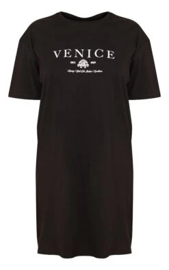 Robe T-shirt Oversize Noire à Slogan Venice -Zeze Vetements Magasin 70b77825c84127e7ccd921314d81024bd436286c cnd8842 5