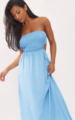 Robe Longue Bleue à Buste Froncé Et Découpes Dans Le Dos -Zeze Vetements Magasin 739f8cc54f56de3ddd96bd060f4ed084eb508856 cne1531 4