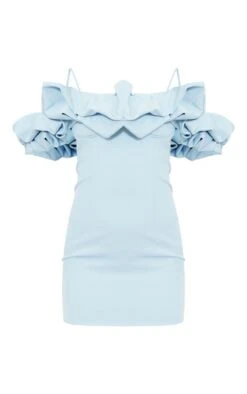 Robe Moulante Bleu Cendré à Col Bardot -Zeze Vetements Magasin 758aac65f20218a8ebb77b695ce2227ebfa8e5ac cne8501 5