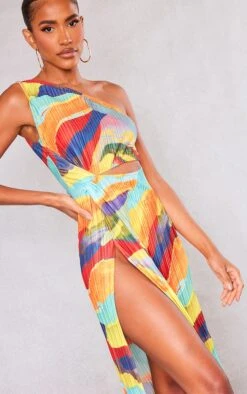 Logic Robe Fendue Longue Plissée Imprimé Multicolore -Zeze Vetements Magasin 775bfaf1474e2e8354e6dc63580b71f056f3a19b cne8578 4