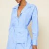 Robe Chemise Bleue Rayée Nouée à La Taille à Détail Poches -Zeze Vetements Magasin 795ca854aa9df0ce547e443d35348ebf5a7d19a9 cnd1235 1