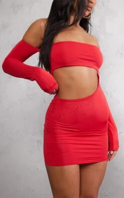 Robe Très Moulante Rouge à Col Bardot Et Découpes -Zeze Vetements Magasin 7a3ac93b91cc531ea657c4862f40ea9564021baa cnb2732 4