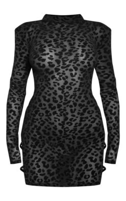 Robe Moulante à Imprimé Léopard Noir Floqué à Manches Longues Et Détail Anneau -Zeze Vetements Magasin 7ac7cad7e8db8ecca814cf9410ffc8d32fe72993 cnb0725 5