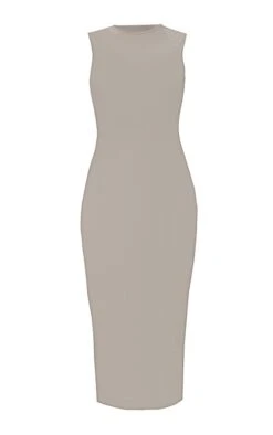 Robe Mi-longue Côtelée Sable Pâle Sans Manches à Col Ras -Zeze Vetements Magasin 7d6ae8bc4aa50b941b9afa5e57b4fa34b4bbfaa0 cnd8841 5