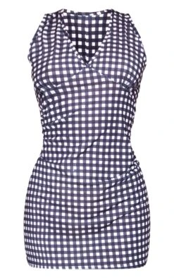 Robe Droite Noir & Blanc Imprimé Vichy à Col Rond -Zeze Vetements Magasin 82083a556c0a3db926e8d949c3c8d85228838a36 cne6465 5