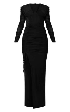 Robe Longue En Mesh Noir Froncé à Armatures -Zeze Vetements Magasin 8222c1d86cb3ea0183d23b5ef89eb3f22597bf65 cnb3727 5