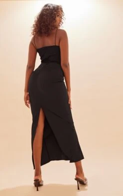 Robe Longue Tissée Satinée Noire Style Corset à Bretelles -Zeze Vetements Magasin 83049955f57536e745fec3181f6404b70e9d6c99 cnc3050 2