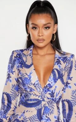 Robe Blazer Cache-coeur Nude Florale -Zeze Vetements Magasin 83afab861a7666c31c984e3273c75a70258c7de8 cmf5088 5