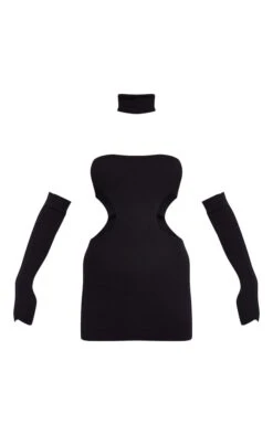 Robe Bustier Noire En Maille à Découpes Avec Col Et Manches -Zeze Vetements Magasin 84d8b77199cb7be680aa44af463c1b32b7308fa1 cnb3741 5