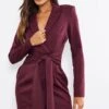 Robe Blazer Cache-coeur Prune