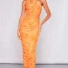 Robe Longue Asymétrique Dévorée Orange Fleurie -Zeze Vetements Magasin 89b287550894d0c891ea0283ad838d75c0eb3434 cne2929 1