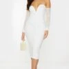 Robe Mi-longue En Mesh Froncé Blanc à Col Bardot Et Barre En V -Zeze Vetements Magasin 8aef95c64a3189d9c93ab22d672f890f83c6a525 cmp4999 1
