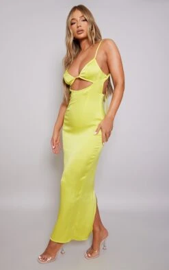 Robe Mi-longue Satinée Jaune Découpée à Bretelles -Zeze Vetements Magasin 8bb6e2b3c805ebe735e88cf9a55c8bdab04af128 cne7730 3