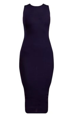 Robe Mi-longue Côtelée Bleu Marine -Zeze Vetements Magasin 8bd0bcbf9cc1a3670eef2cbada089290b449f9d8 CLW2156 3