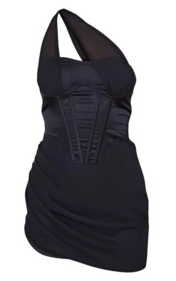 Robe Moulante En Mesh Noir à Corset Satiné Avec Armatures Et Lanières -Zeze Vetements Magasin 9171437fb666d23d6b95a24ddb3ff9aa256a16b4 cnd7681 5