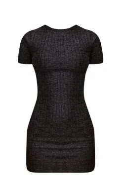 Robe Moulante Noire Chinée à Manches Courtes -Zeze Vetements Magasin 93978921acf3018795e18e44e4b133b3d6a2babd cnc8346 5