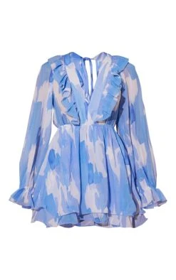 Robe Droite En Mousseline De Soie Bleu Ciel Imprimé Abstrait à Dos Noué -Zeze Vetements Magasin 951fbeeb43733aeff40de0cab46df56203568072 cmz4679 6
