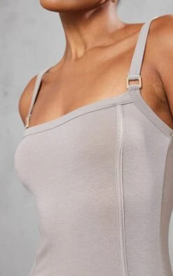 Robe Moulante En Jersey Taupe à Liserés Et Empiècements -Zeze Vetements Magasin 957d51d0c336d4736c3421bcc418c514ef90015b cnd2291 4