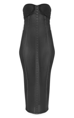 Robe Longue Bustier En Mesh Noir à Crochets Et Oeillets Détail Coutures -Zeze Vetements Magasin 95a96a76de2092b6a3e211d0a08d69c76a66c4db cne2685 5