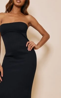 Robe Mi-longue Bustier Côtelée Noire à Armatures -Zeze Vetements Magasin 95c635f17796cf9ae9a9150ab0557c6f4b3e58c0 cnd2292 4