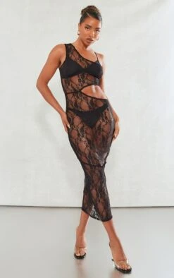 Robe Longue Asymétrique Transparente En Dentelle Noire à Découpes -Zeze Vetements Magasin 98549f8d0c1c59b6a10c2c7cf5ee66890409c9fa cne3801 1