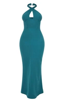 Robe Longue Style Corset Vert émeraude Croisée Devant -Zeze Vetements Magasin 9b8945218c0bbe65d66348f01f751c310b0c2bac cmu3614 6