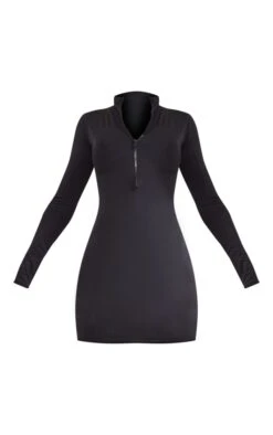 Robe Moulante Noire Sculpt Mat à Zip Et Manches Longues -Zeze Vetements Magasin 9be4cc85842390a8401db37b9d837e1b4a3a03ce cnc6374 5