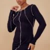 Robe Moulante En Jersey Noir à Coutures Contrastantes -Zeze Vetements Magasin a078b0cdf5a7c87f3876165bc54223e369f4a96f cnb9606 1