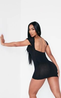 Robe Moulante Dos Nu Noire En Maille Côtelée Texturée à Mancherons 11 Robe Moulante Dos Nu Noire En Maille Côtelée Texturée à Mancherons -Zeze Vetements Magasin a0838a9bcbffffa9d1464bb99883b49577d4a217 cnd8871 1