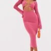 Robe Mi-longue Rose Moulante Découpée à Manches En Mesh -Zeze Vetements Magasin af2d19457cd895e9f3dc18c8a9269b888159c412 cna1155 1