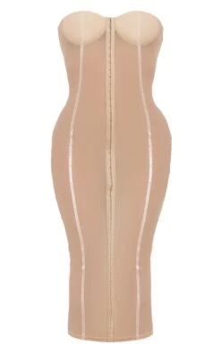 Robe Longue Bustier En Mesh Nude à Crochets Et Oeillets Détail Coutures -Zeze Vetements Magasin b1ce58f1638a8aaf8de8a065c7d8a72a6a8251c2 cne2686 5