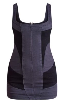 Robe En Jean Noire à Parties Contrastantes -Zeze Vetements Magasin b2242822bbab530216e06bf5fa953c0d39226342 cna7328 5