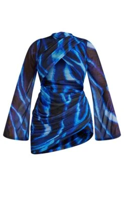 Robe Moulante à Imprimé Abstrait Bleu En Mesh à Découpes Et Manches Flare -Zeze Vetements Magasin b2511ddcc7af8bcca4bbe90cbc73ceddab4d7ec8 cna6631 5