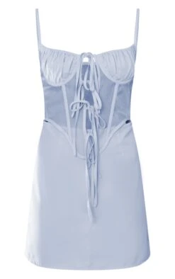 Robe Moulante Tissée Bleu Clair à Corset En Mesh Lacé -Zeze Vetements Magasin b267943a4dc33f6d410fd3c4298ce2640e02562e cnd5871 5