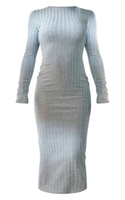 Robe Mi-longue Grise En Maille Côtelée Large à Dos Noué -Zeze Vetements Magasin b31e9a50891abf91fd52060317bce7231972d015 cnd4073 5