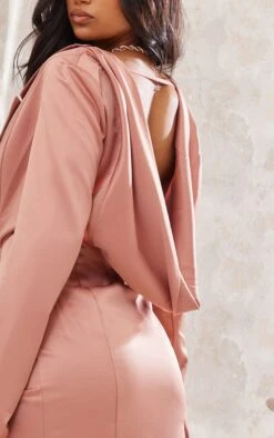 Robe Blazer Mauve Satinée à Dos Bénitier -Zeze Vetements Magasin b361b9f57ef85244ddea5c1fe9aa3a47fd7fd3fa cnd3530 4