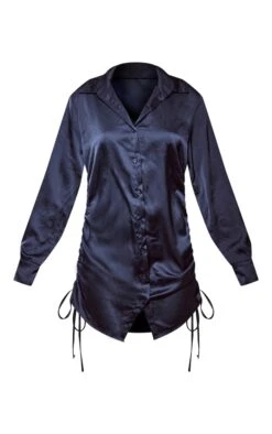 Robe Chemise Satinée Froncée Noire à Boutons -Zeze Vetements Magasin b6a1f9b4c45679c1a37a32d0d52e3e113d31b71c cnc5799 5