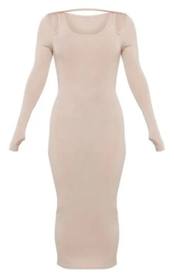 Robe Mi-longue En Jersey Gris Pierre à Bretelles Et Manches Longues -Zeze Vetements Magasin b804d991a683bb94ff95a7b4e20b1d402de03c2a cnd4103 5