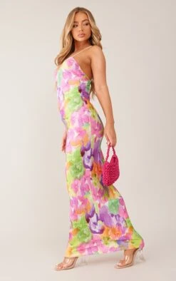 Logic Robe Longue Multicolore Fleurie Plissée à Bretelles Et Dos échancré -Zeze Vetements Magasin b8aeb8c8c5a1bf64b943f44a38a9ce56cc919216 cne8713 3