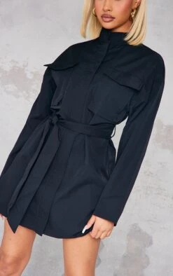 Robe T-shirt Style Cargo Noire à Zip Et Ceinture -Zeze Vetements Magasin bbf32444aede77bbc924d7462536000ccdf0584e cnb7276 4