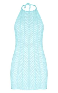 Mini-robe En Maille Crochet Turquoise Ouverte Dans Le Dos -Zeze Vetements Magasin bf5cf6c49601ffee32be58b834995dd607856679 cne6273 5