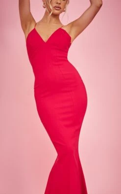 Robe Sirène Longue Tissée Stretch Rouge -Zeze Vetements Magasin bf70f961a8f9eafa2b4bce4e731619748f80c5de cnd9015 4