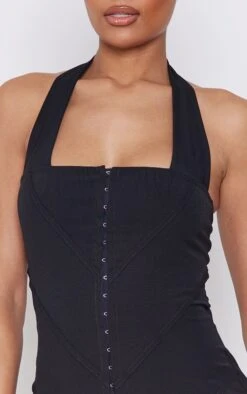 Robe Moulante Dos Nu En Maille Tissée Stretch Noire à Oeillets & Crochets -Zeze Vetements Magasin bfab7dcd4cf1d556c87e91617551323b8833f479 cnd5852 4