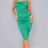 Robe Longue Froncée Verte à Col Bénitier Et Bretelles Fines -Zeze Vetements Magasin bfad1deecfe640d93d456662eceb8049f0e0498f cmy2306 1